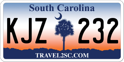 SC license plate KJZ232