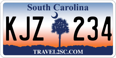 SC license plate KJZ234