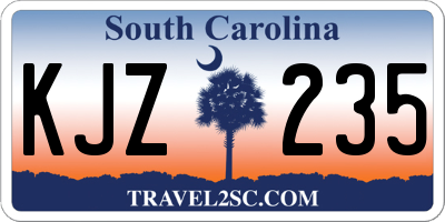 SC license plate KJZ235