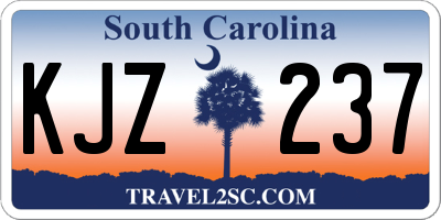 SC license plate KJZ237