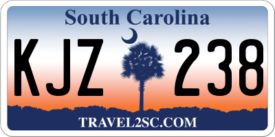 SC license plate KJZ238