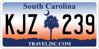 SC license plate KJZ239