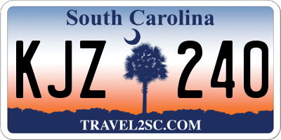 SC license plate KJZ240