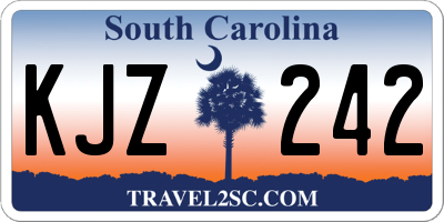 SC license plate KJZ242