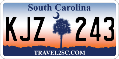 SC license plate KJZ243