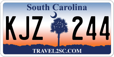 SC license plate KJZ244
