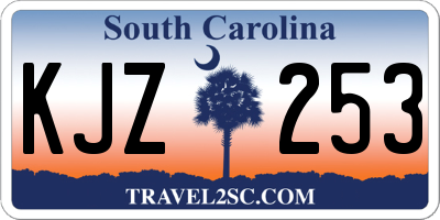 SC license plate KJZ253