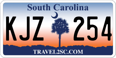 SC license plate KJZ254