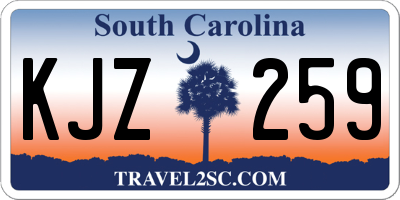 SC license plate KJZ259