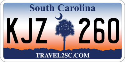 SC license plate KJZ260