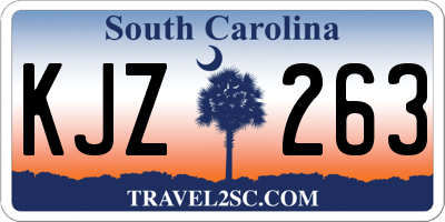 SC license plate KJZ263