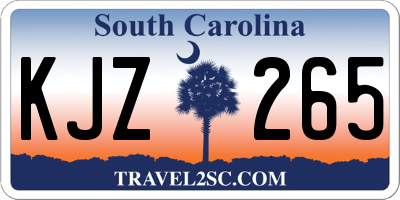 SC license plate KJZ265