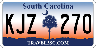 SC license plate KJZ270