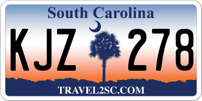 SC license plate KJZ278