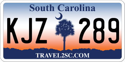 SC license plate KJZ289