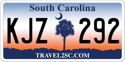 SC license plate KJZ292
