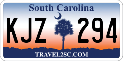 SC license plate KJZ294