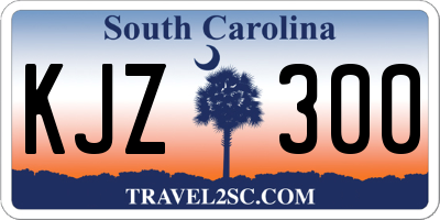 SC license plate KJZ300