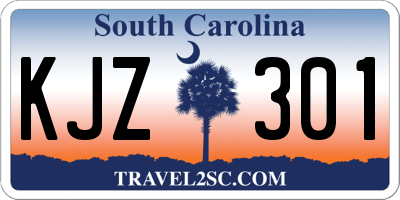 SC license plate KJZ301