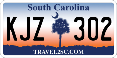 SC license plate KJZ302