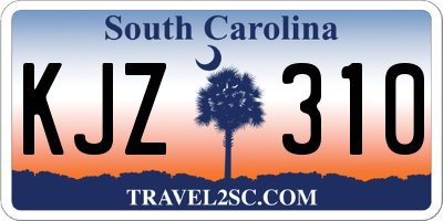 SC license plate KJZ310