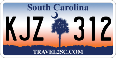 SC license plate KJZ312