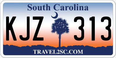 SC license plate KJZ313