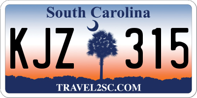 SC license plate KJZ315