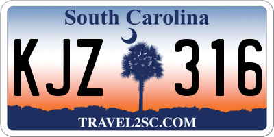 SC license plate KJZ316