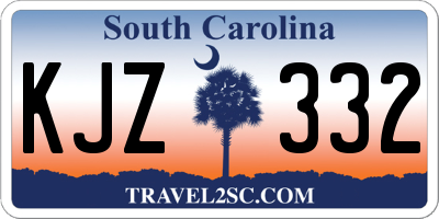 SC license plate KJZ332