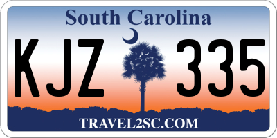 SC license plate KJZ335