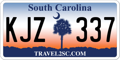 SC license plate KJZ337