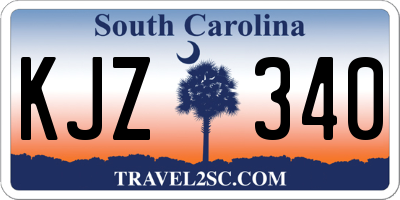 SC license plate KJZ340