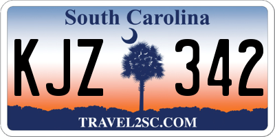 SC license plate KJZ342