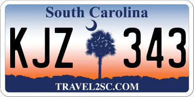 SC license plate KJZ343