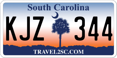 SC license plate KJZ344