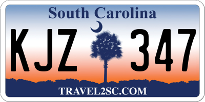 SC license plate KJZ347