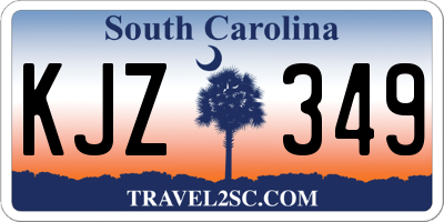 SC license plate KJZ349