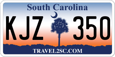 SC license plate KJZ350