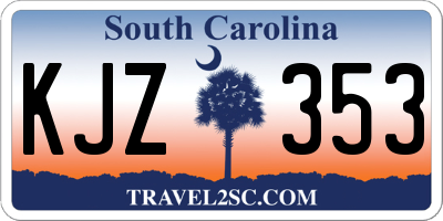 SC license plate KJZ353