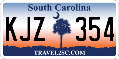 SC license plate KJZ354