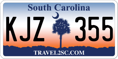 SC license plate KJZ355