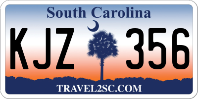 SC license plate KJZ356