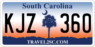 SC license plate KJZ360