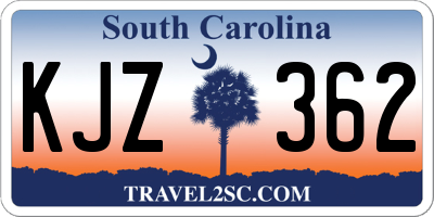 SC license plate KJZ362