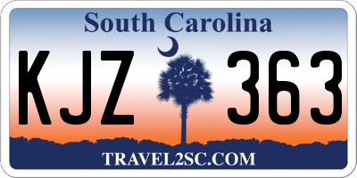 SC license plate KJZ363