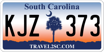 SC license plate KJZ373