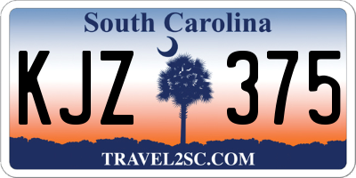 SC license plate KJZ375