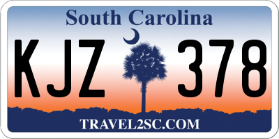 SC license plate KJZ378