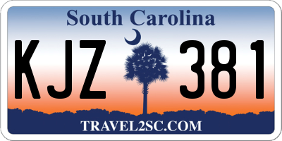 SC license plate KJZ381